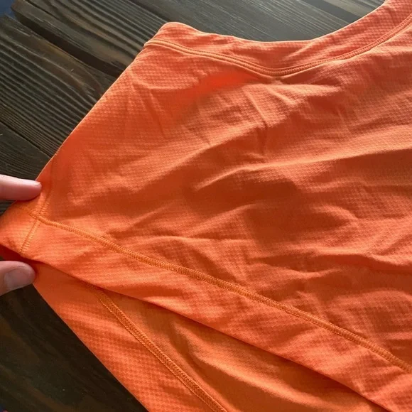 Lululemon Athletica Orange Asymmetrical Crop Tank Top - Picture 3 of 5